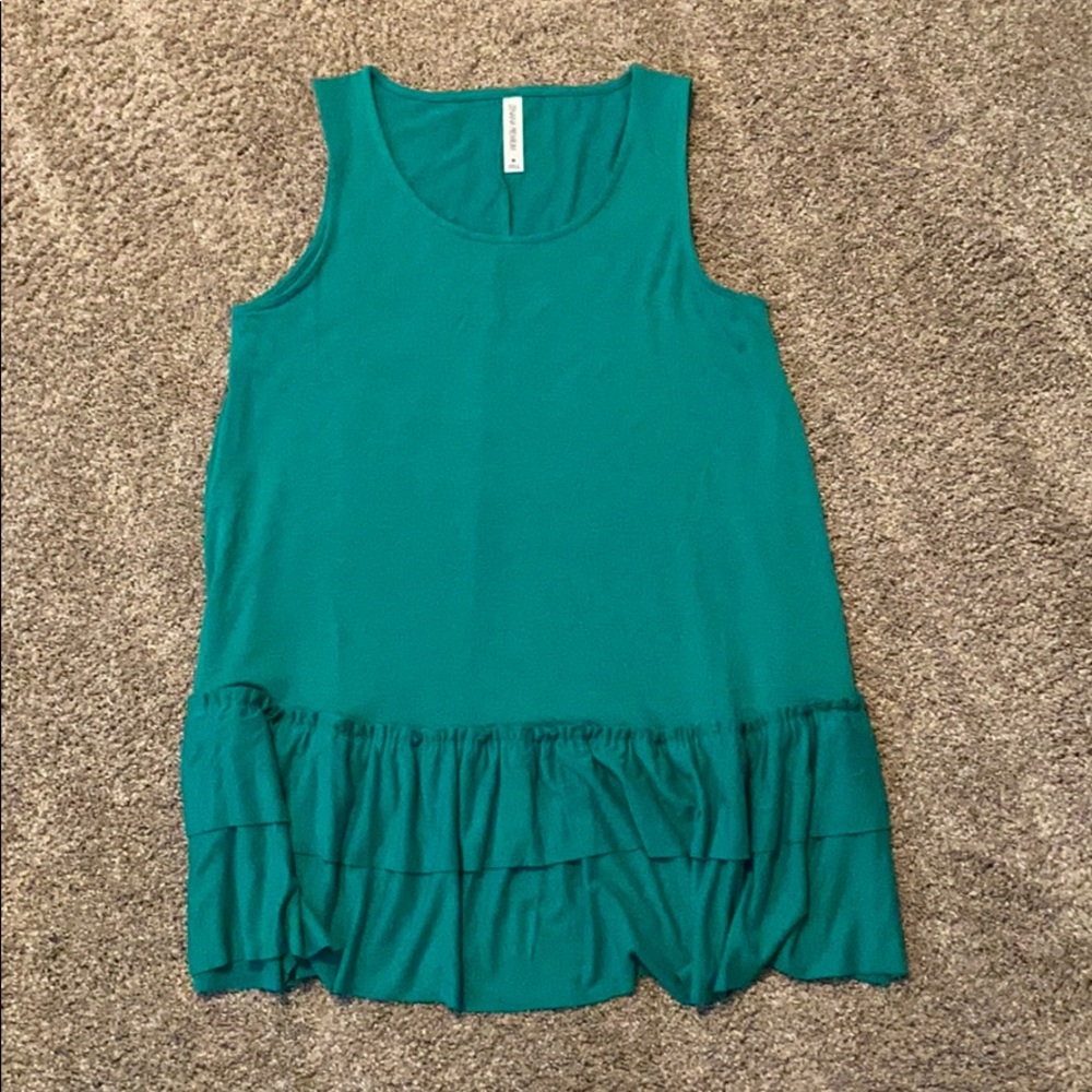 Green tank top